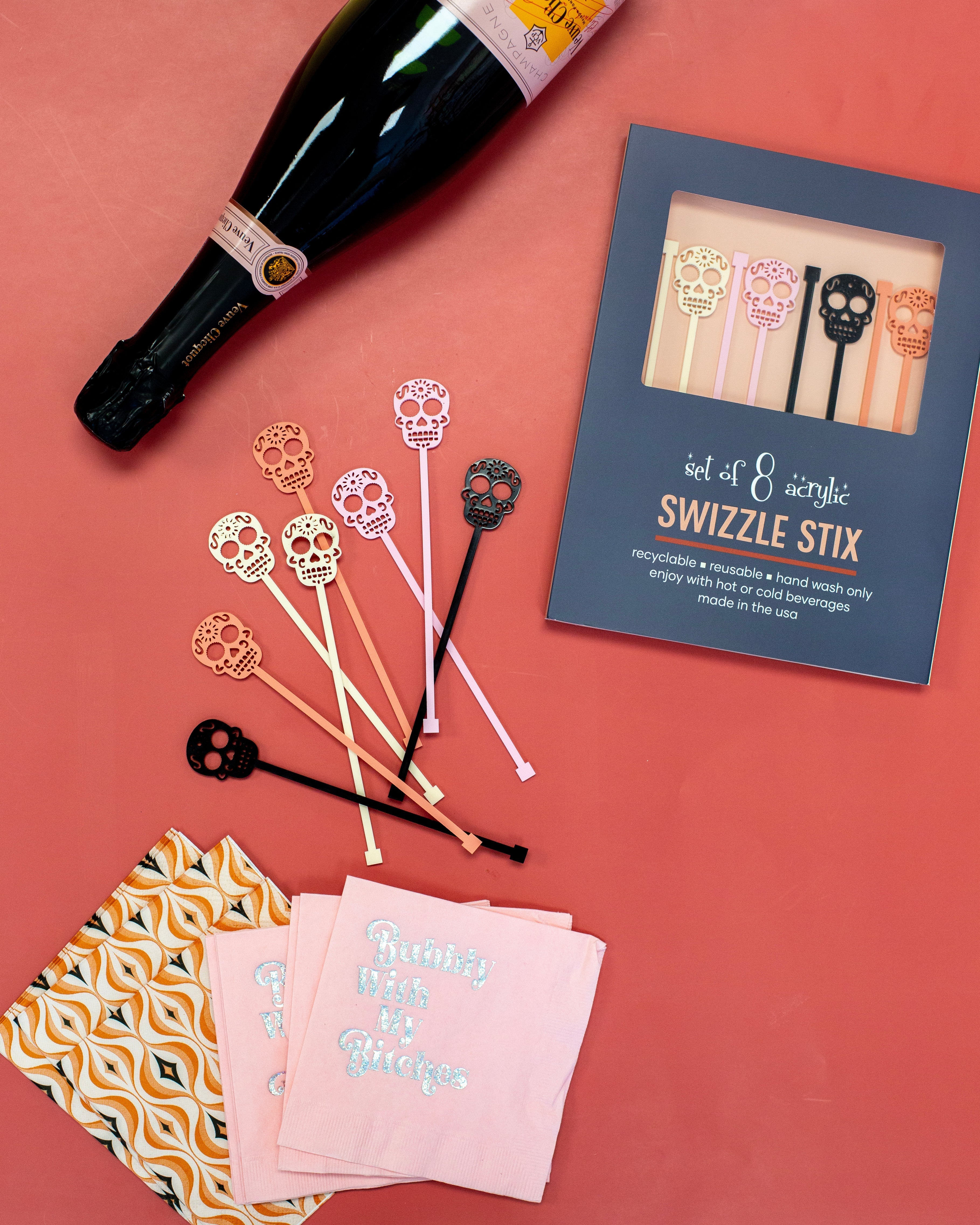 Fall Pink Skull Birthday Bash Pink and Black Bubbly Birthday Ideas