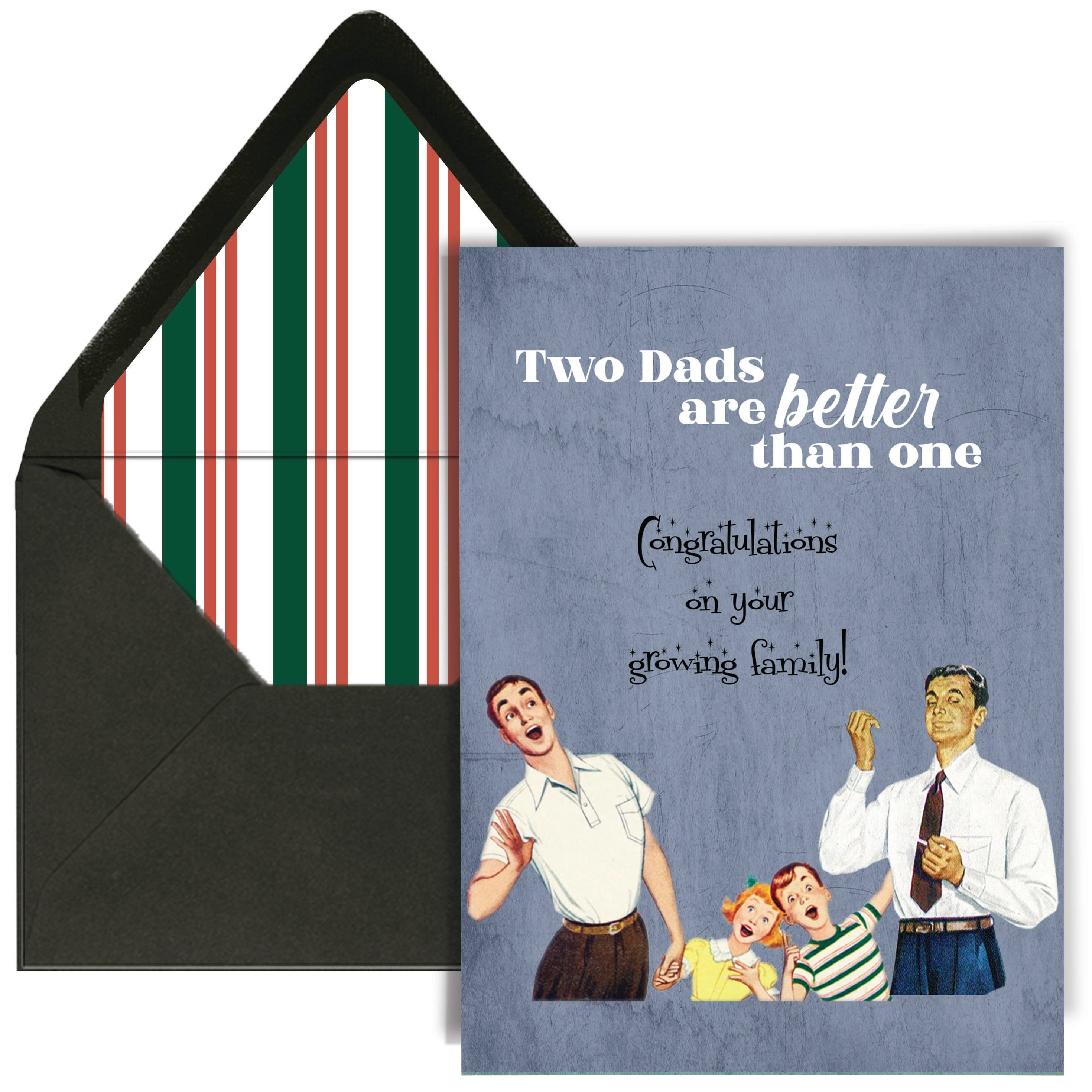 Two Dads are Better Than One LGBTQ Dads To Be Card – Mod Lounge Paper ...