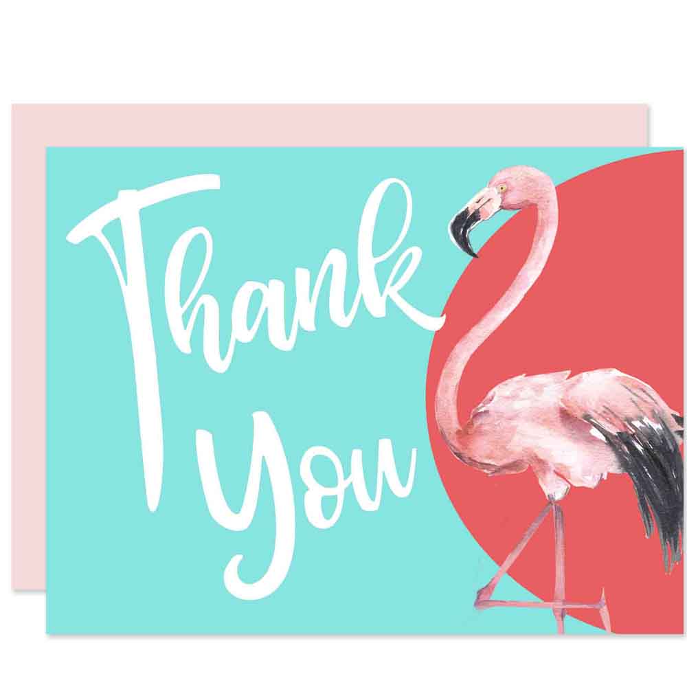 Flamingo Palm Springs Coastal Thank You Notecard – Mod Lounge Paper Company flamingo-palm-springs-coastal-thank-you-notecard-mod-lounge-paper-company