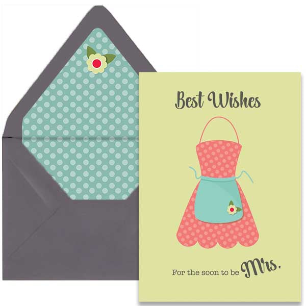 Retro Happy Housewife Bridal Shower Cards & Unique Gifts