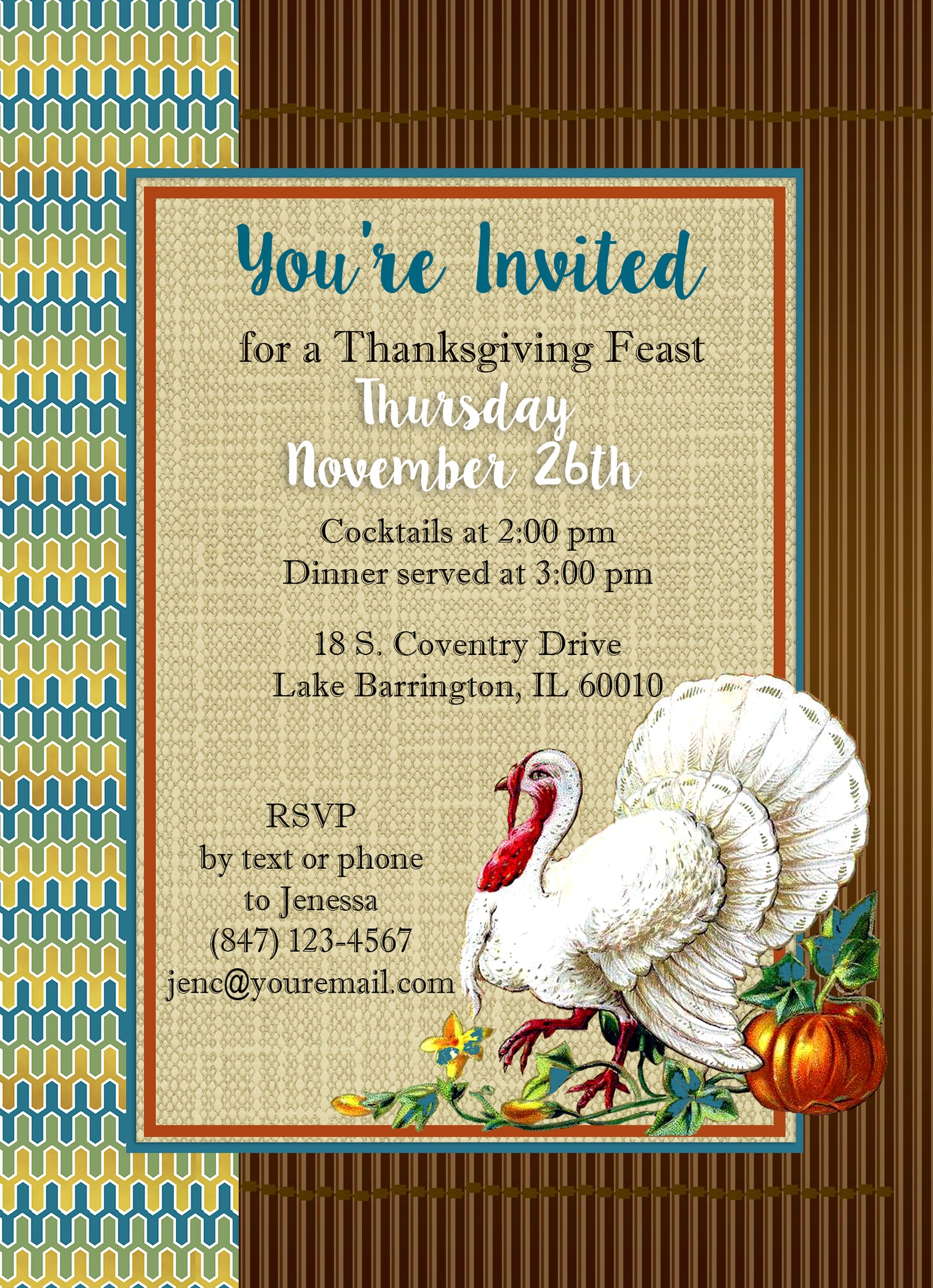 Thanksgiving Custom Invitations