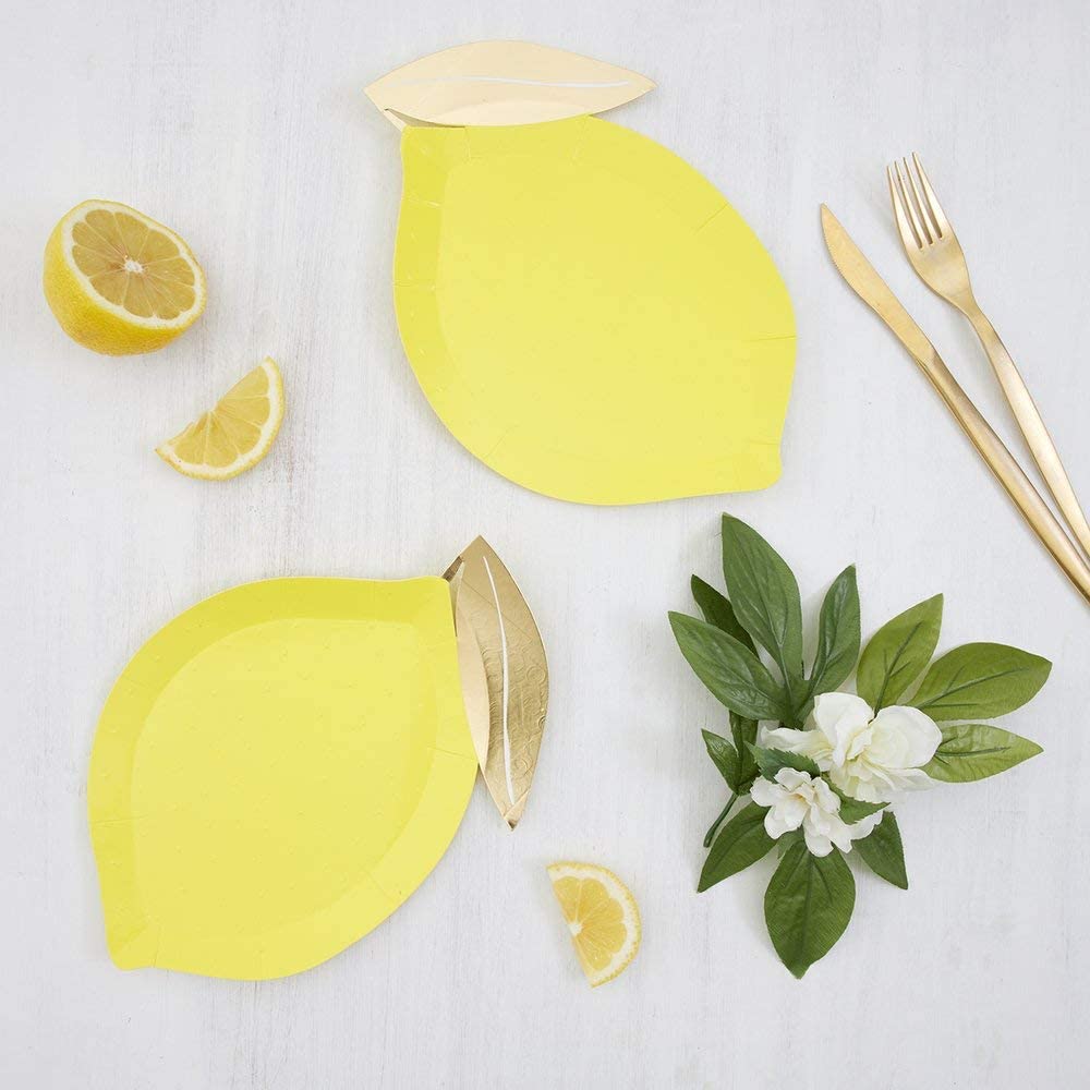 Meri Meri lemon shape paper plate