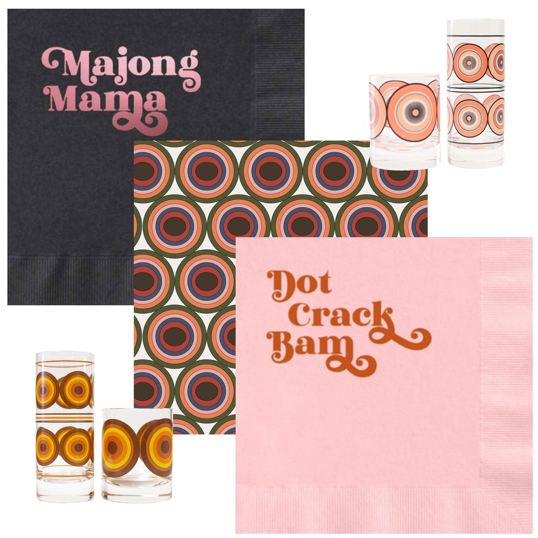 Mahjong Mid Century Barware