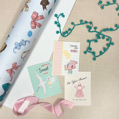 Vintage Bows Gift Wrap Craft Paper