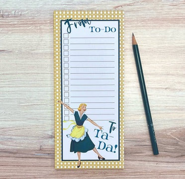 Vintage Housewife Funny To Do Checklist Notepad