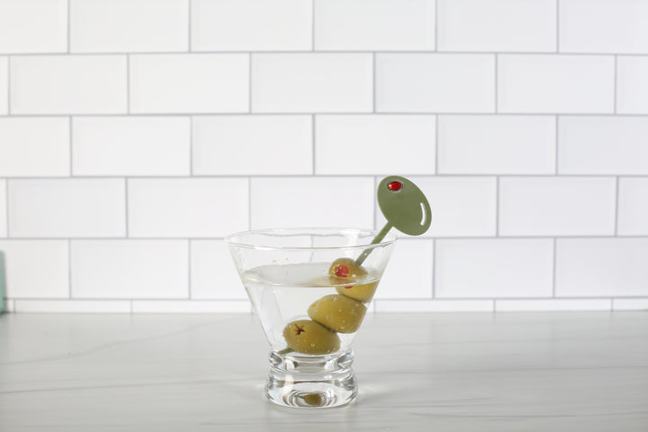 Olive Green Acrylic Appetizer Cocktail Pick Set of 8
