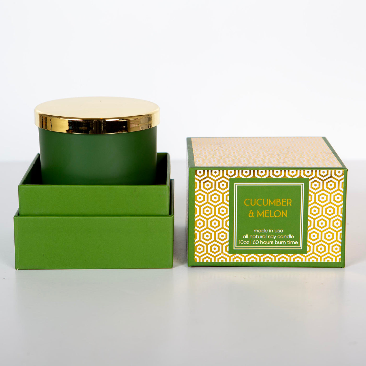 Spa Zen Cucumber & Melon Mid Century Green Boxed Candle