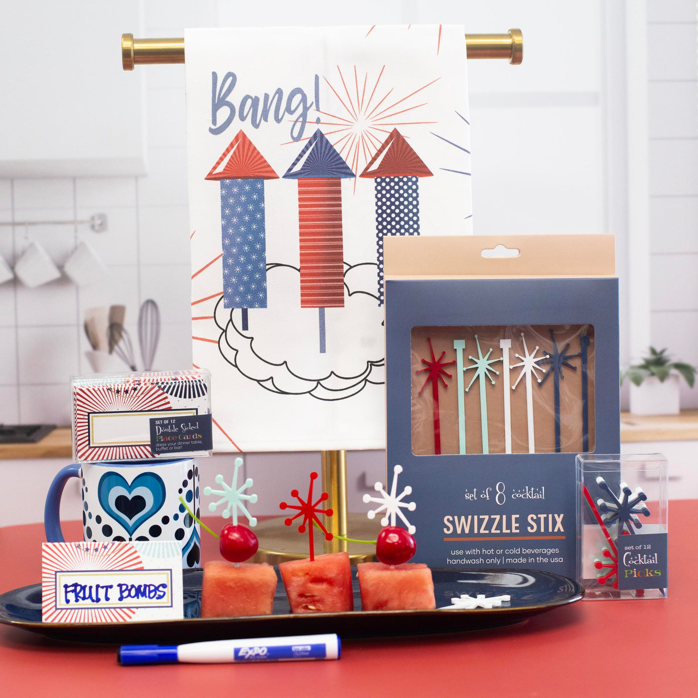 4th of july patriotic host and hostess gifts, summer barbecue gift giving