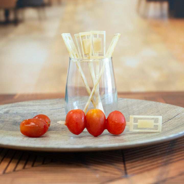 Retro Ivory and Gold Acrylic Cocktail &amp; Appetizer Picks Set of 6
