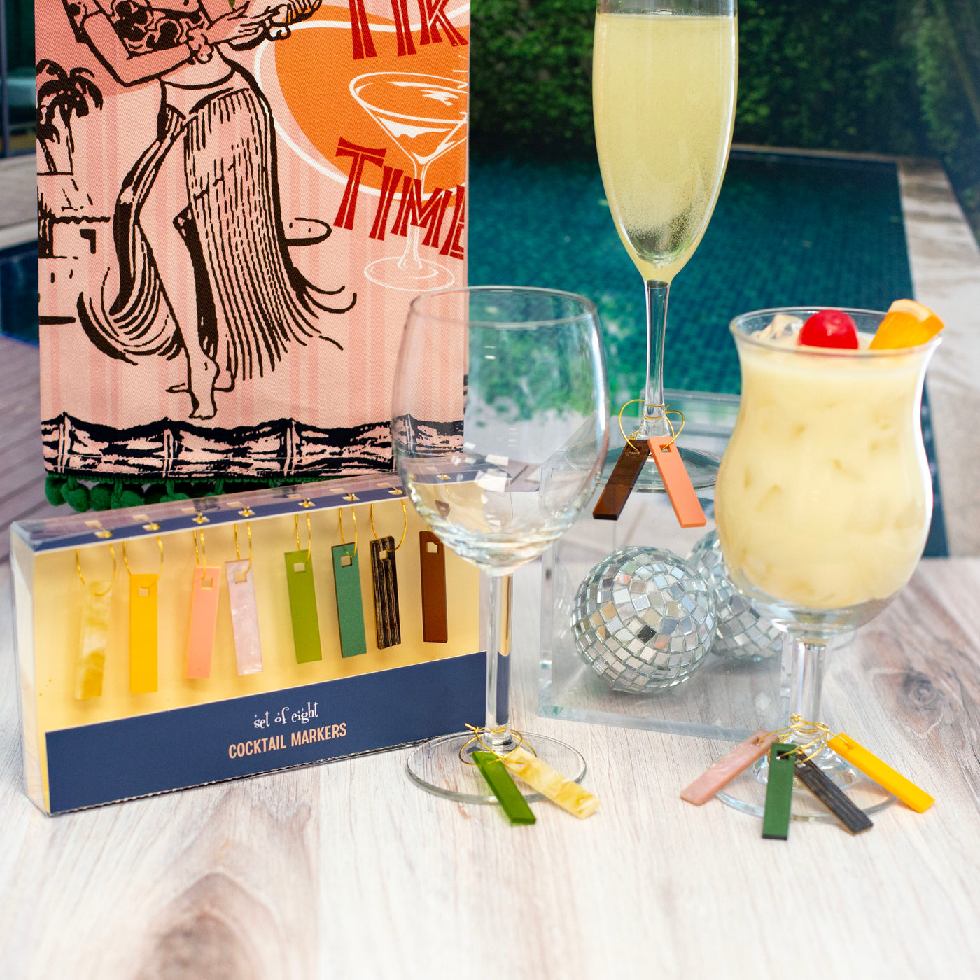 Hawaiian Summer Acrylic Cocktail Markers