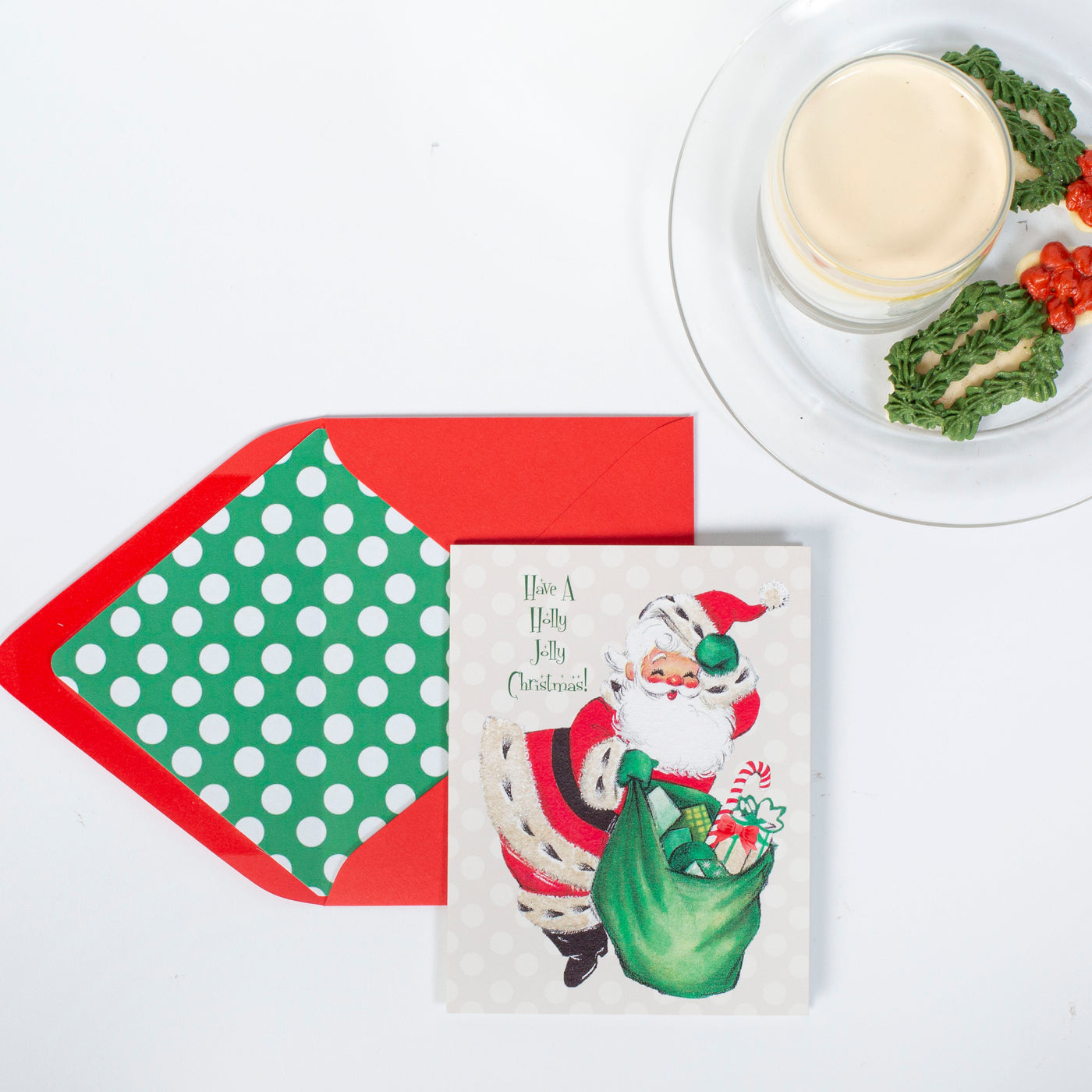 Holly Jolly Santa Greeting Card