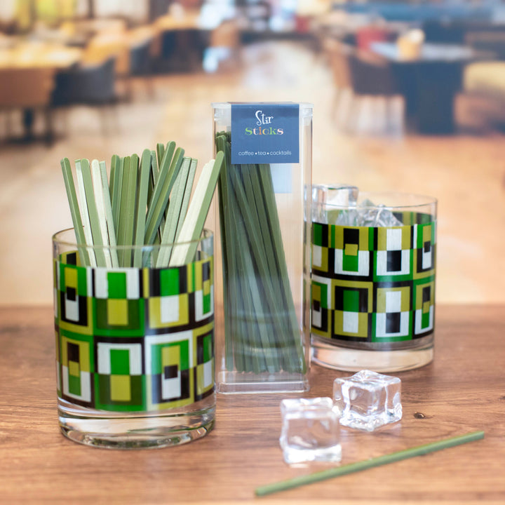 Olive Green Acrylic Beverage Stir Stick Coffee Stirrer