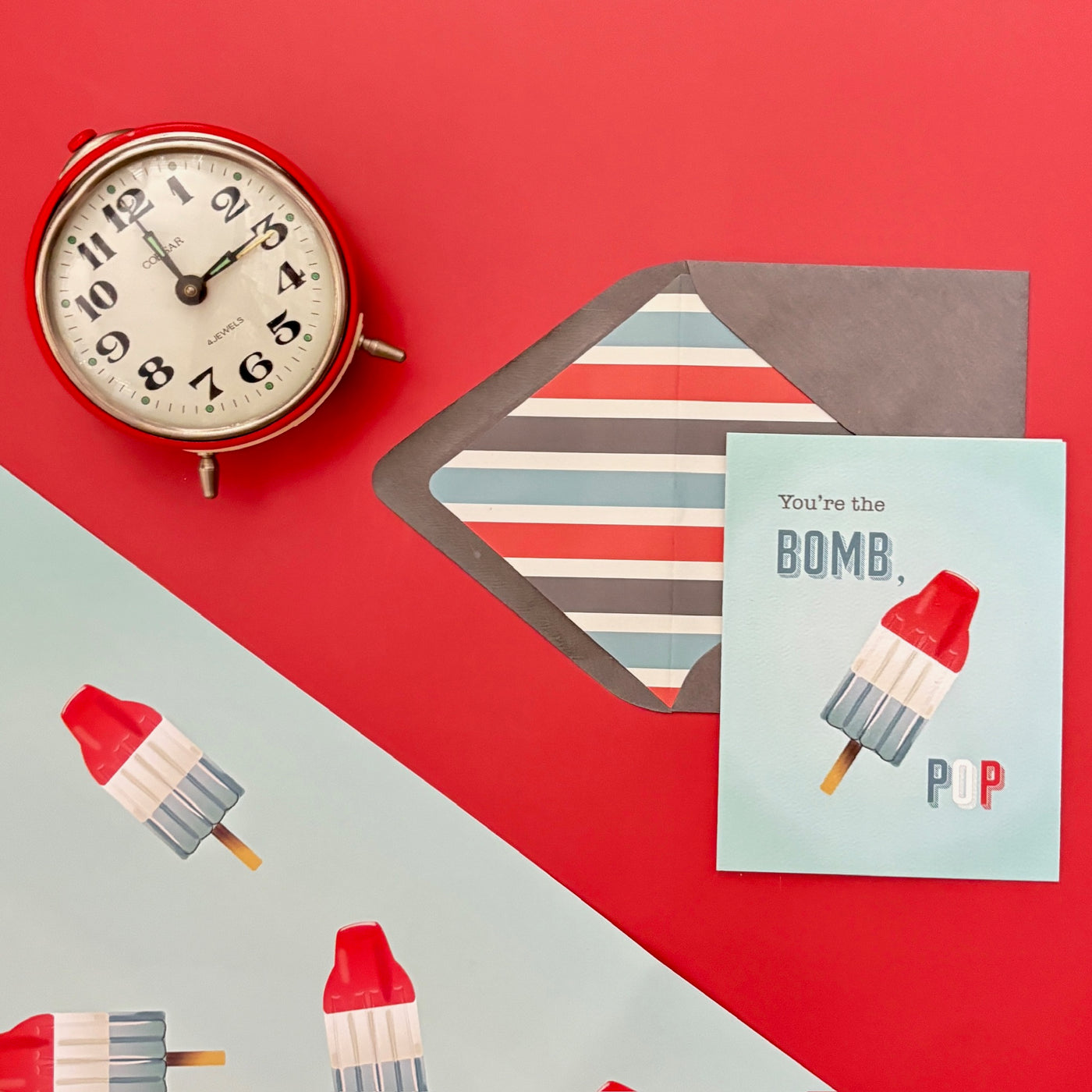 Bomb Pop Funny Vintage Fathers Day Greeting Card for Dad