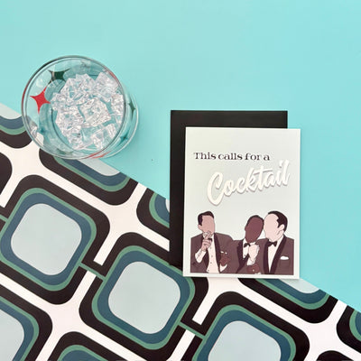 Rat Pack Cocktail Congrats Pop Icon Greeting Card