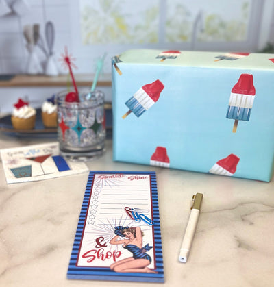 Bomb Pop Retro Summer Gift Wrap Craft Sheet