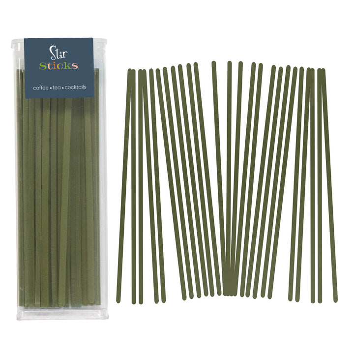 Olive Green Acrylic Beverage Stir Stick Coffee Stirrer