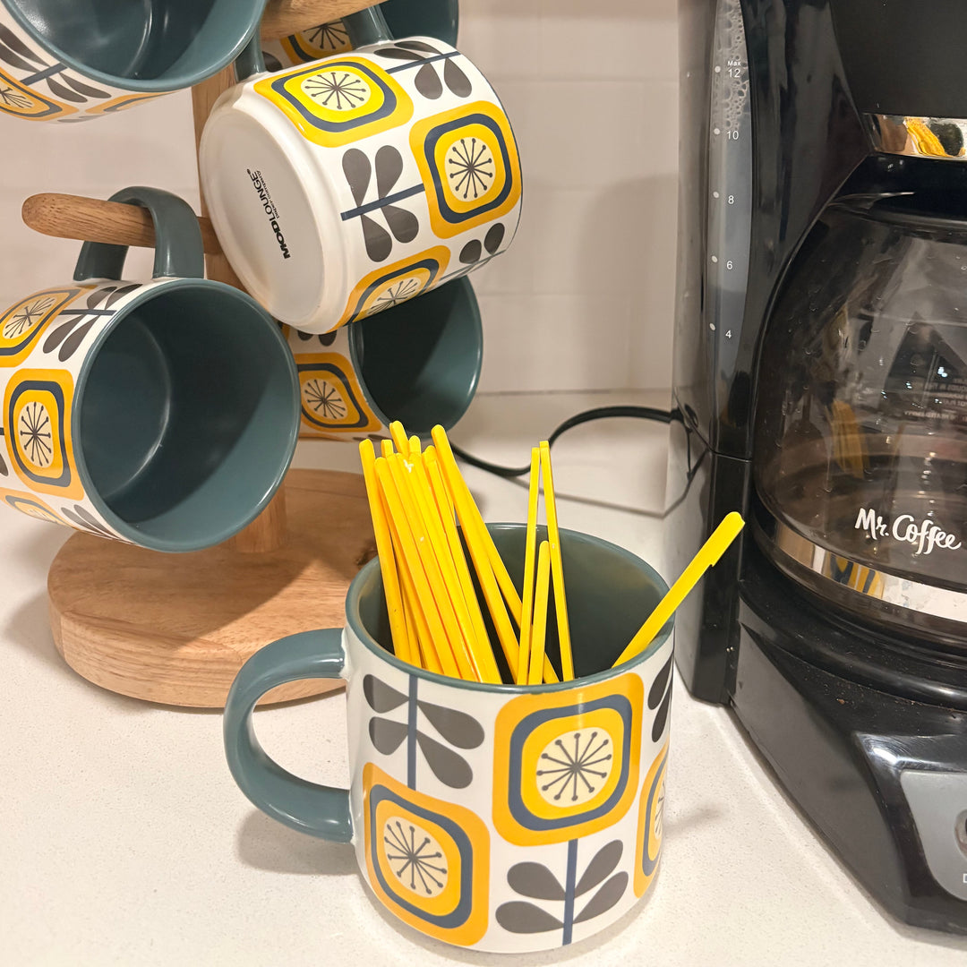 Marigold Yellow Acrylic Beverage Stir Stick Coffee Stirrer