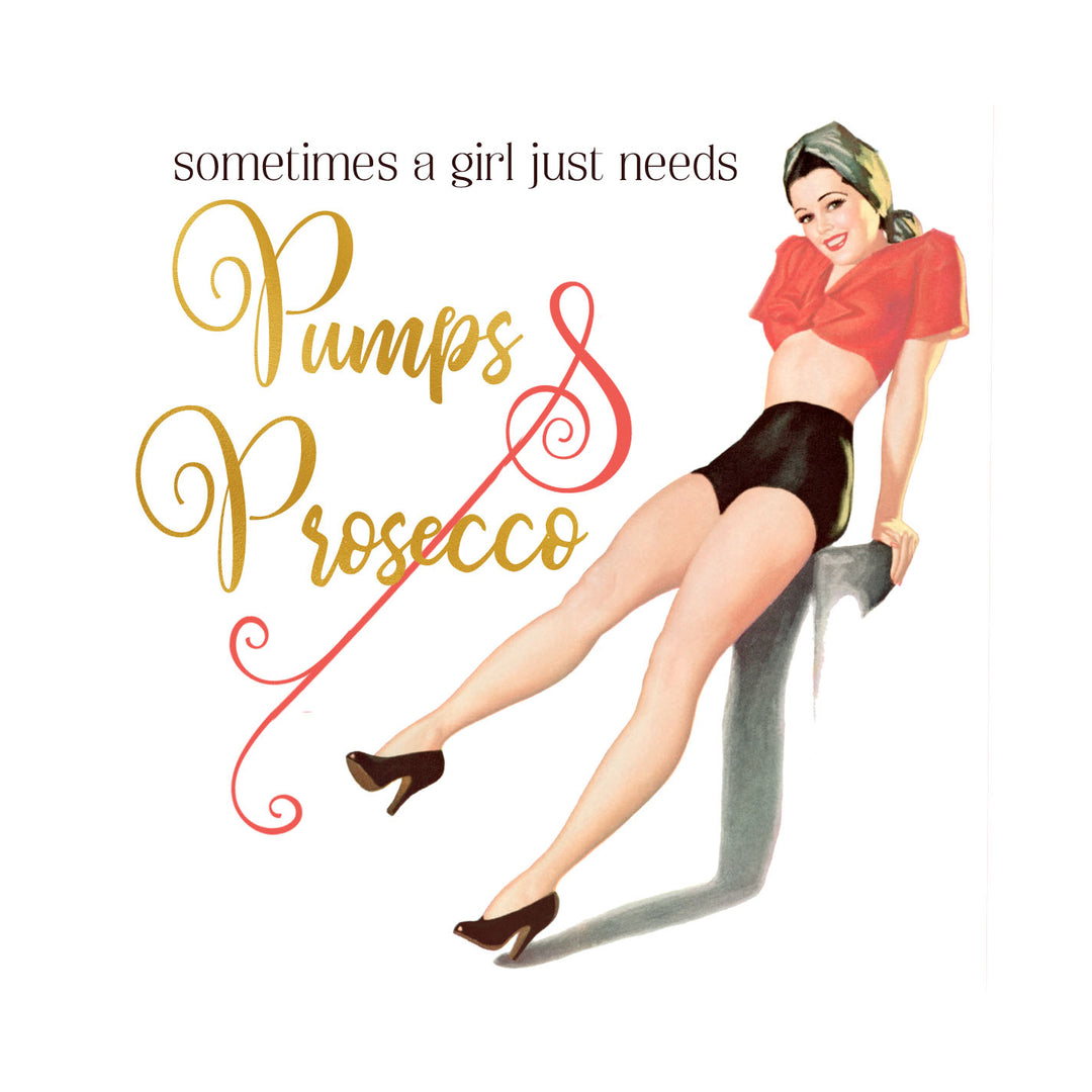 Pumps and Prosecco Luncheon Napkin