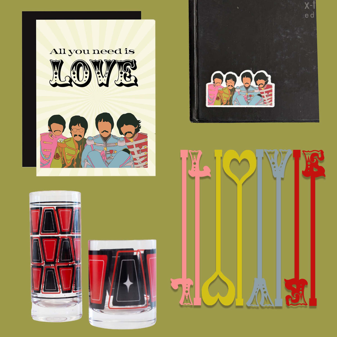 LOVE Acrylic Beverage Mixing Swizzle Sticks