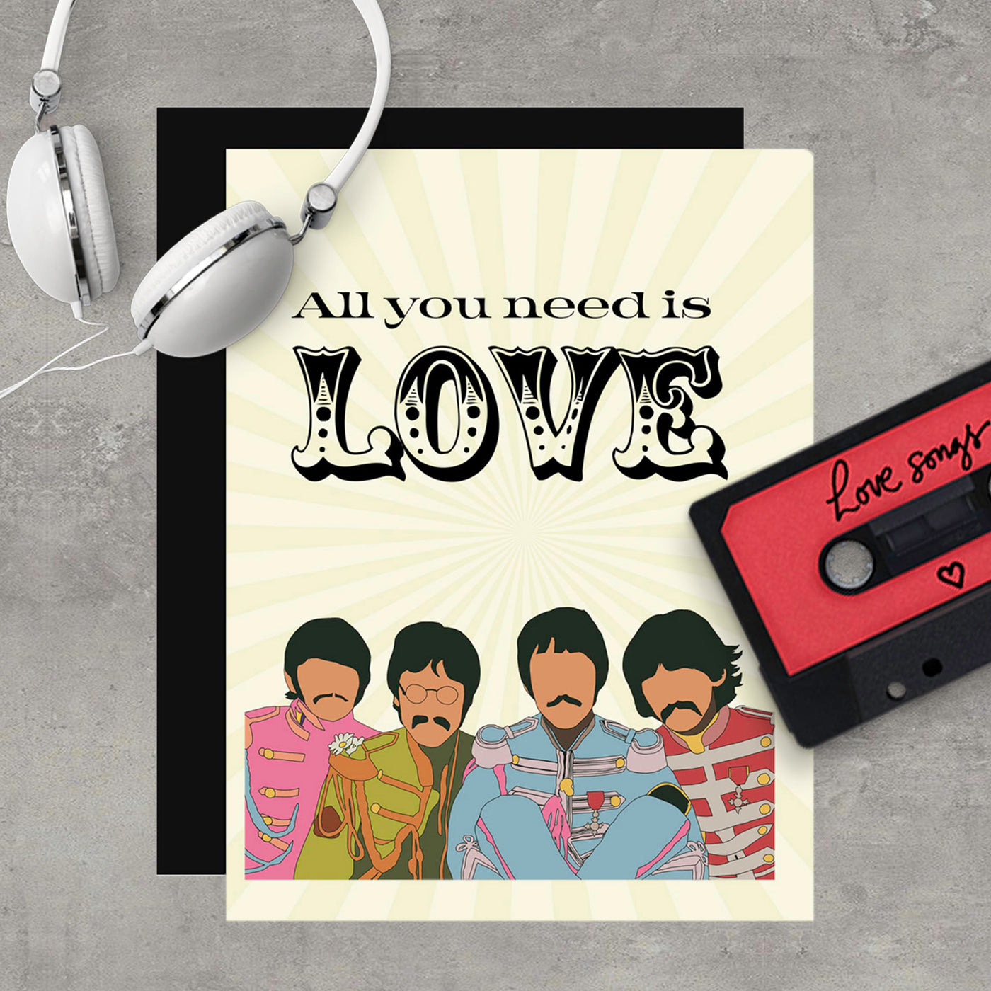 Beatles Love Pop Icon Greeting Card