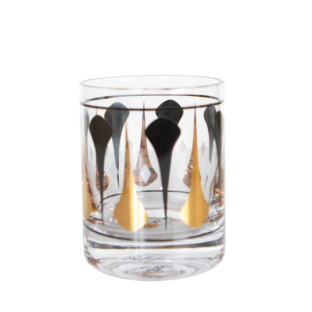 Duo de verres à whisky ou cocktail cristal ambré space age années 1960/1970 Duo de verres à whisky ou cocktail cristal ambré space age années 1960/1970
