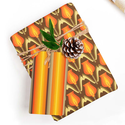 Add a pop of retro charm to your gifts with our Brown and Orange Retro Stripe Gift Tag Set. Each set includes 10 tags with pre-cut hole and twine for easy tying. Stand out from the crowd and make your gifts even more special!