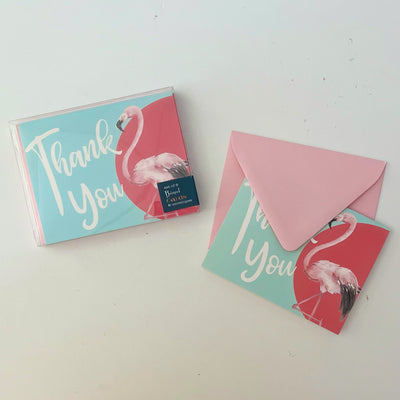 Flamingo Palm Springs Coastal Thank You Card