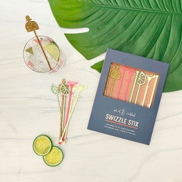 Tequila Margarita Acrylic Beverage Mixing Swizzle Stix