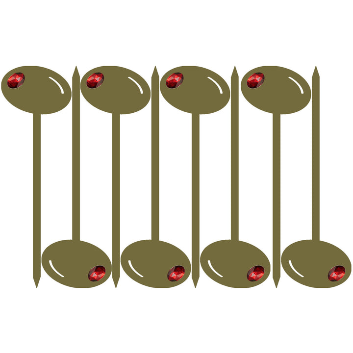 Olive Green Acrylic Appetizer Cocktail Pick Set of 8