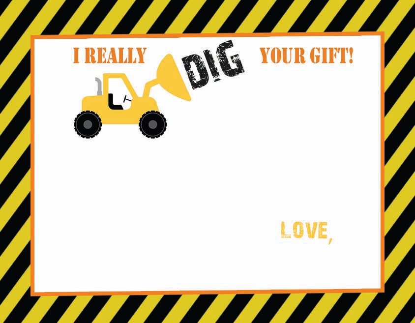 Construction Zone Thanks a TON Card Boxed Set