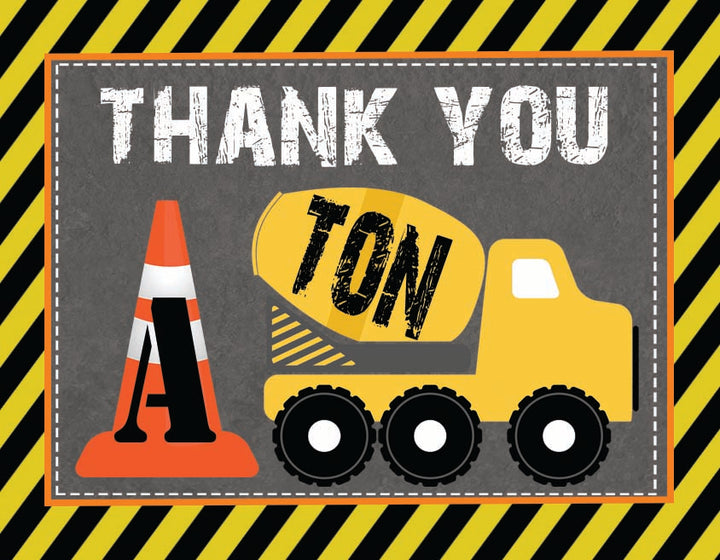 Construction Zone Thanks a TON Card Boxed Set