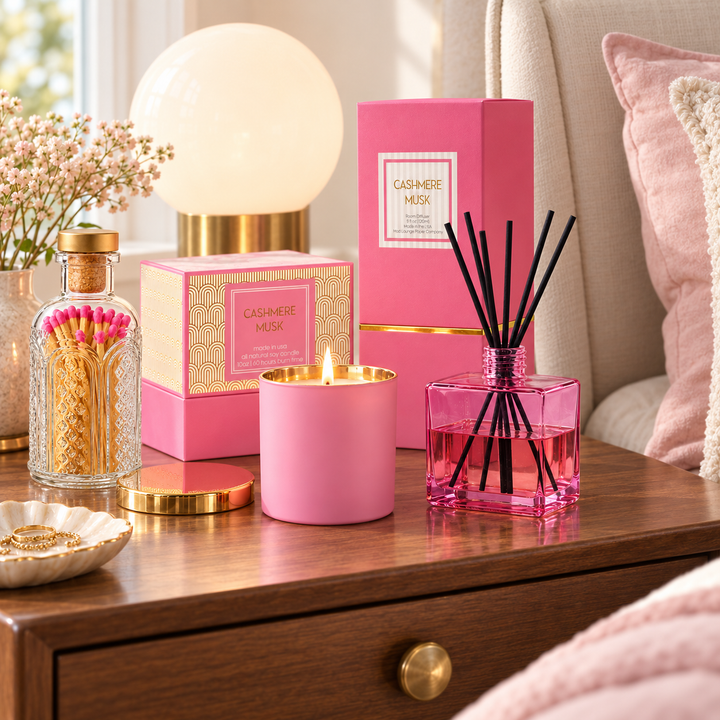 Hot Pink Matches in Vintage Glass Jar