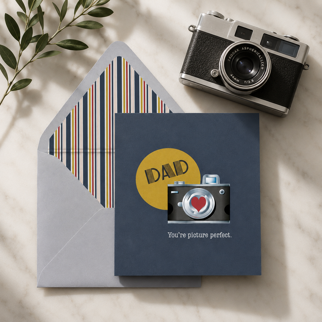 Picture Perfect Vintage Camera Fathers Day Dad Greeting Card