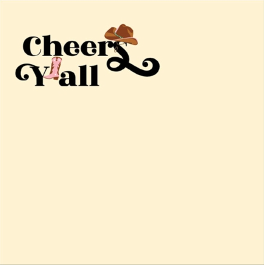 Cheers Yall Western Cowgirl Cocktail Beverage Napkin
