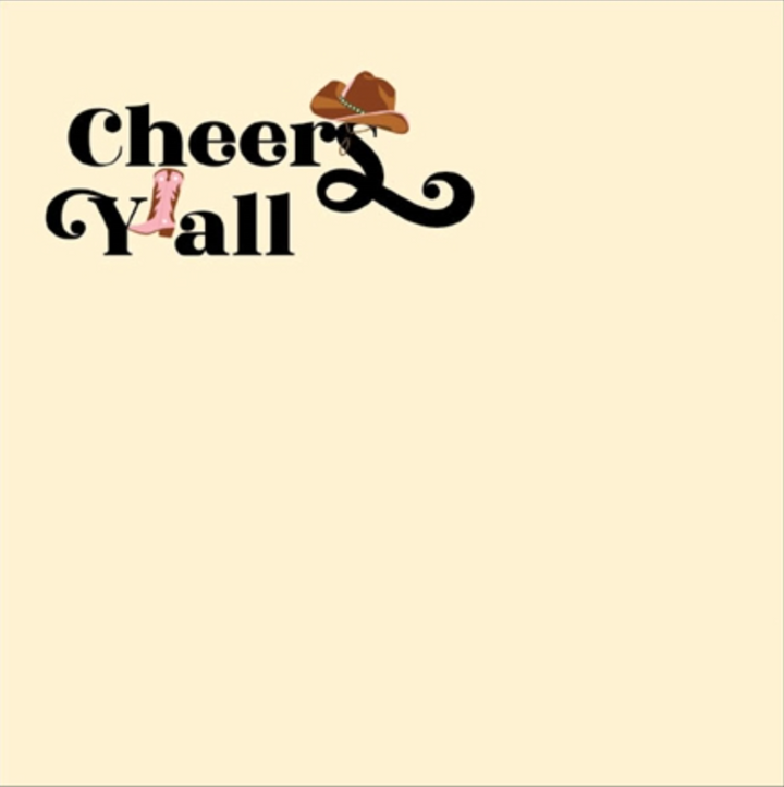 Cheers Yall Western Cowgirl Cocktail Beverage Napkin
