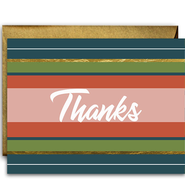 Classic Stripe Thank You Card