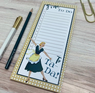 Vintage Housewife Funny To Do Checklist Notepad