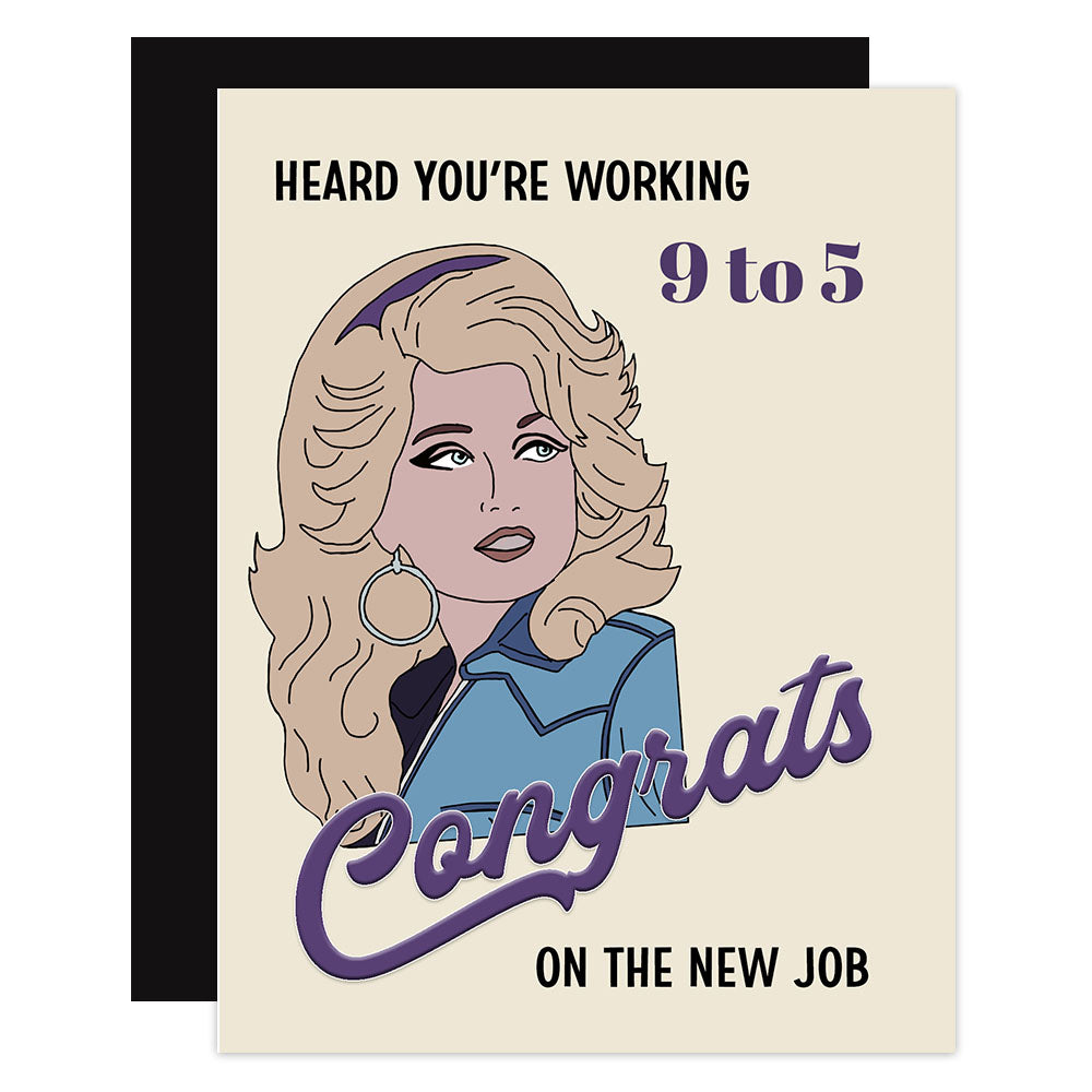 Dolly Parton 9 to 5 Congrats on the New Job Card