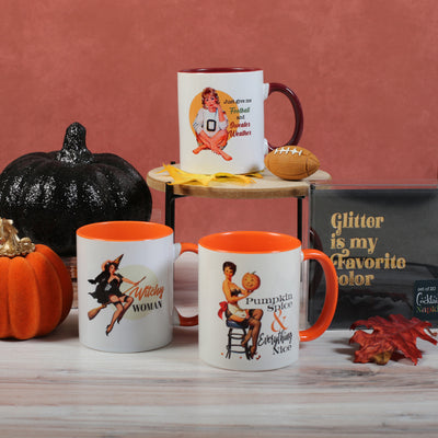 Vintage Pinup Pumpkin Spice and Everything Nice Coffee Mug