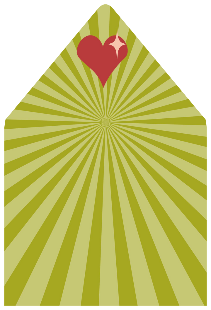 Retro Flamingo Love Mid Century Modern Greeting Card