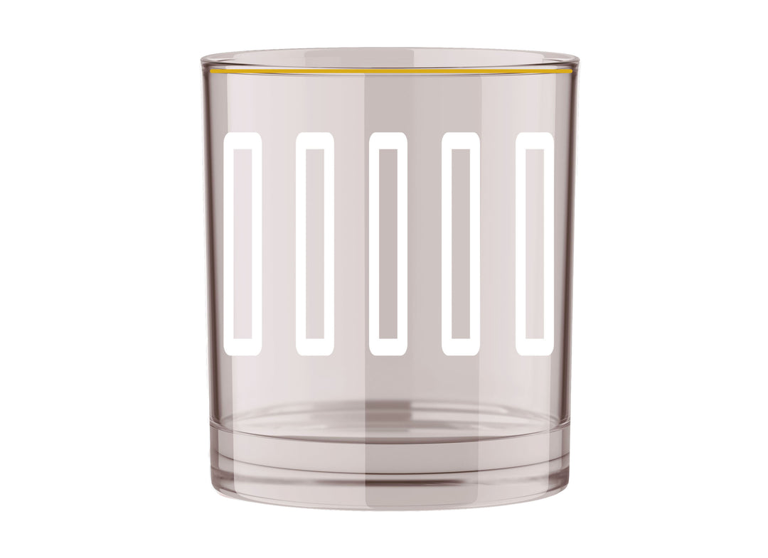 Frosted Square with Gold Rim
