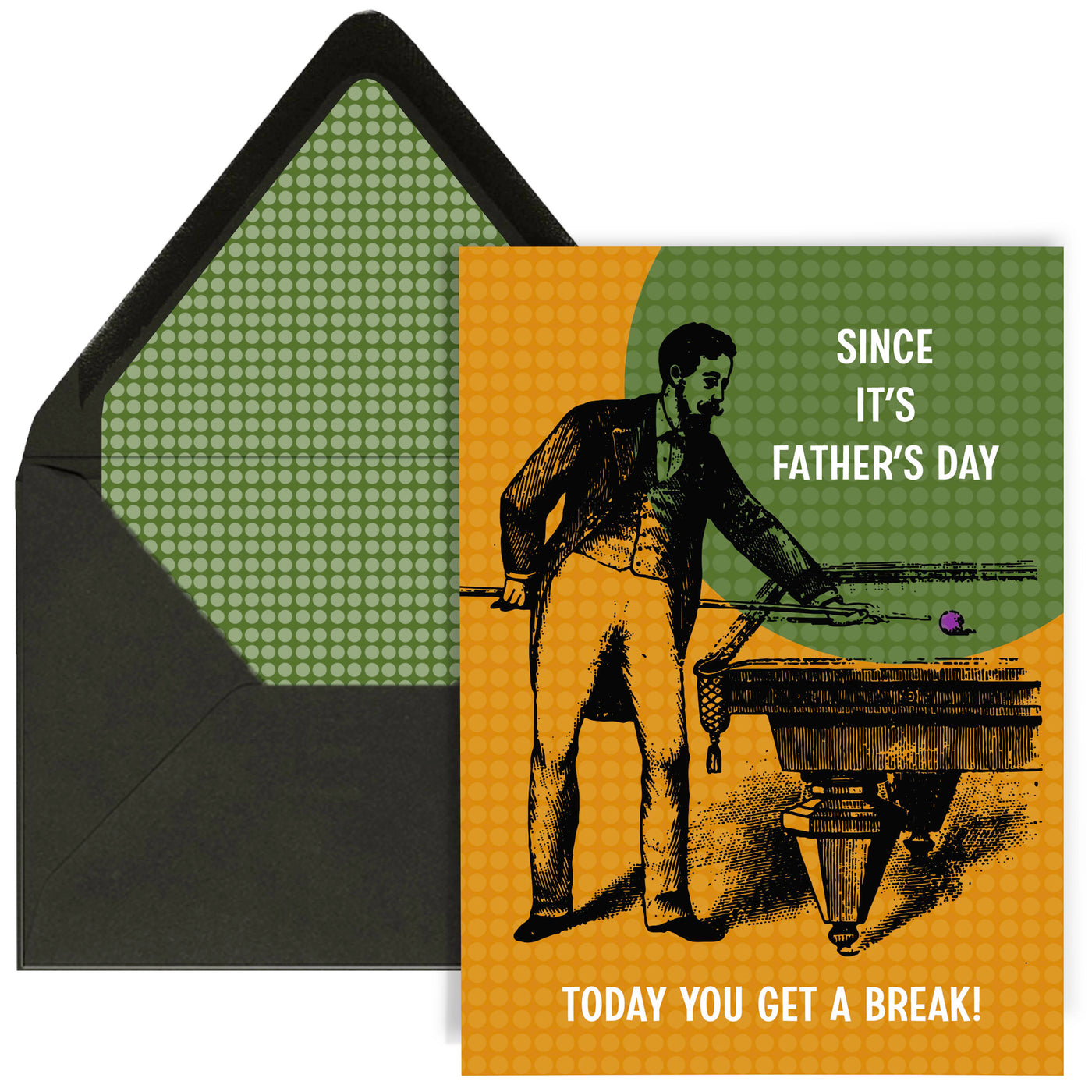 Funny Father's Day Take A Break Pool Table Greeting Card