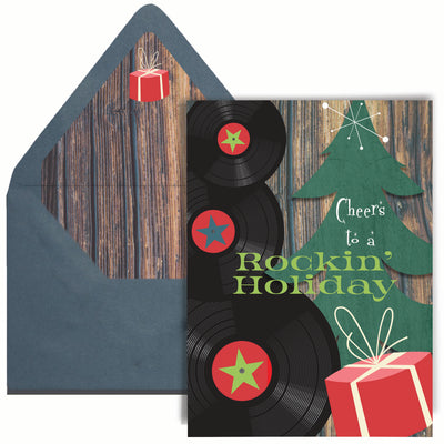 Rockin Holiday Mid Century Modern Christmas Card