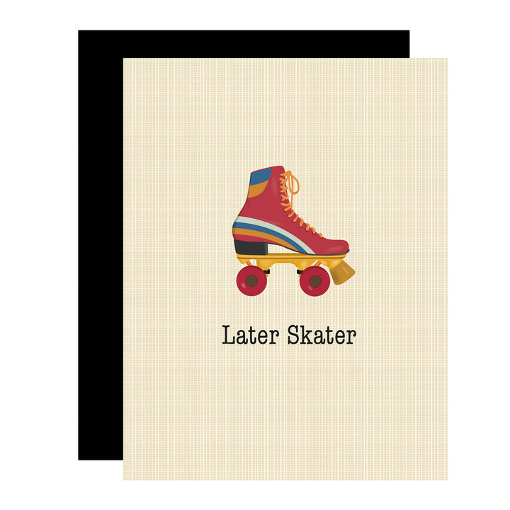 Later Skater Retro Roller Skating Miss You Greeting Card