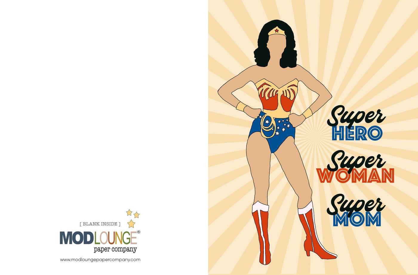 Wonder Woman Super Hero Super Mom Pop Icon Card