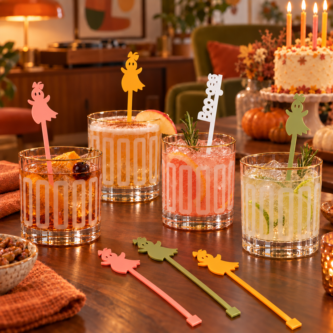Boujie Boo Ghost Swizzle Stix Drink Stirrers