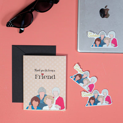 Golden Girls Betty White Thank You for Being A Friend Card