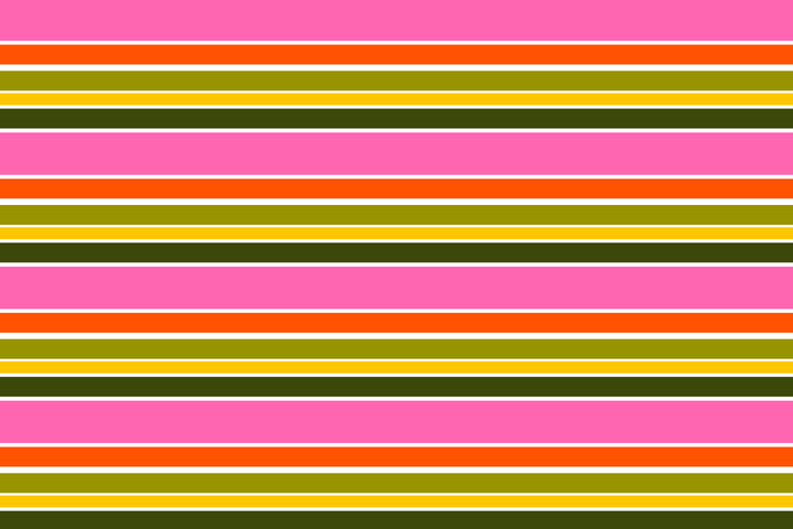 Groovy Pink and Green Retro Floral Double Sided Paper Placemats
