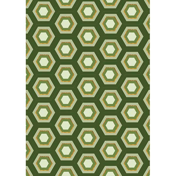 Green Hexagon Gift Wrap Sheets