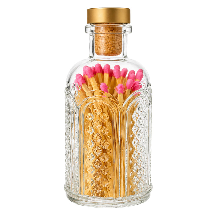 Hot Pink Matches in Vintage Glass Jar